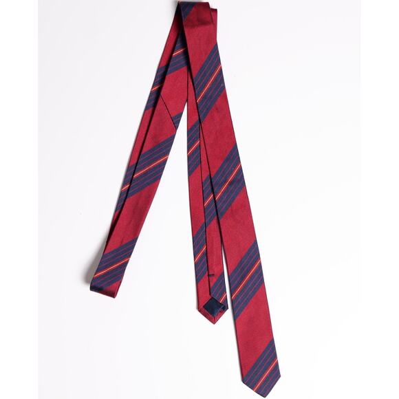 Dolce & Gabbana Vintage Red Skinny Striped Silk Dress...